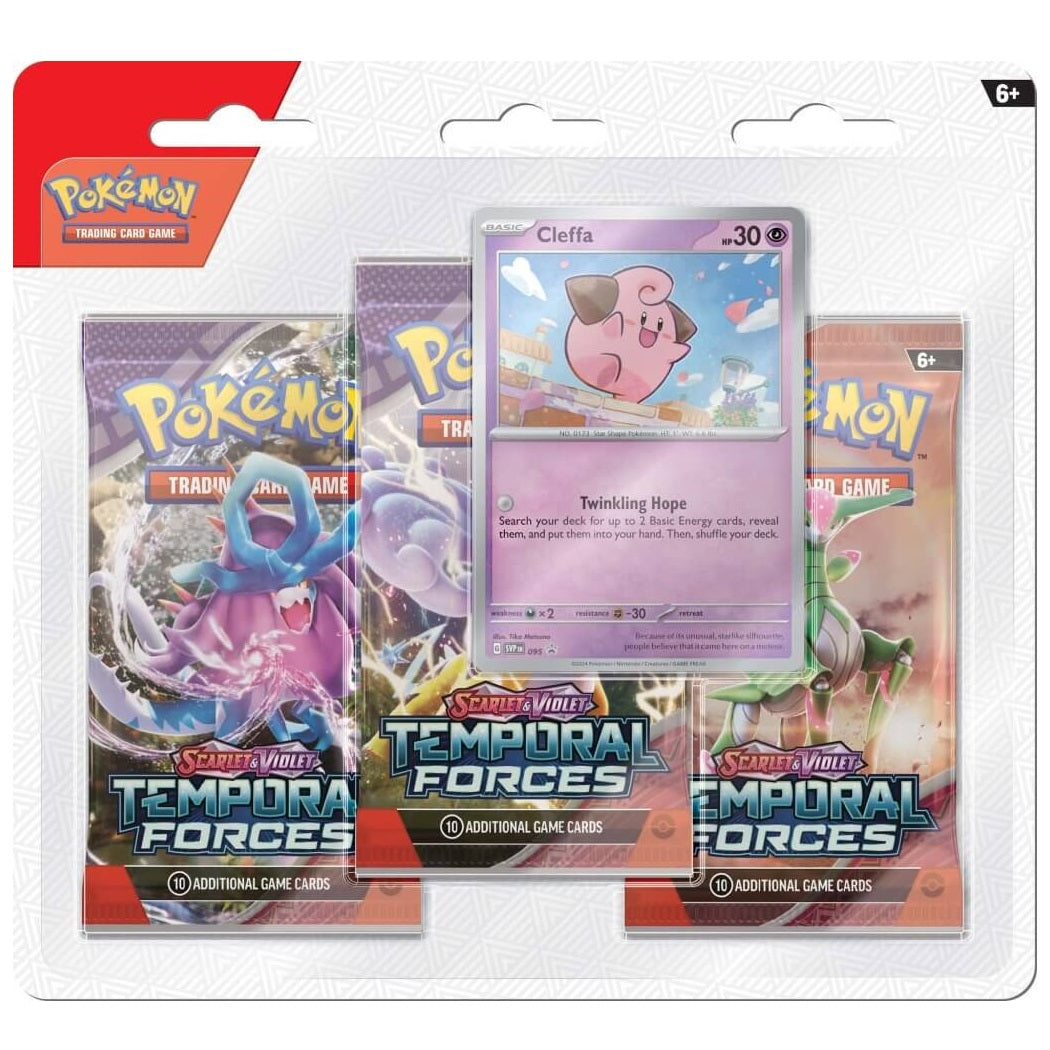 Pokémon TCG - Scarlet & Violet Temporal Forces Three-Booster Blister (22 March Preorder)
